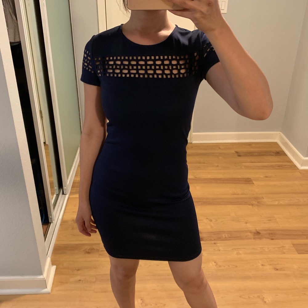 soprano dress navy mini dress.